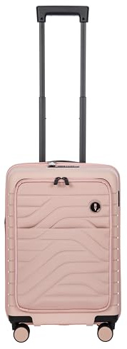 Bric's Hartschalen-Trolley Erweiterbar, Kollektion Ulisse B|Y, 4-Rollen-Koffer, Widerstandsfähig und Ultraleicht, USB-Anschluss, Integriertes TSA-Schloss, Maße: 37x55x23/27, Perlmuttrosa