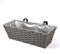 Smart Garden 19 Rattan Effect Wall Fence Balcony Grey Planter Trough Basket