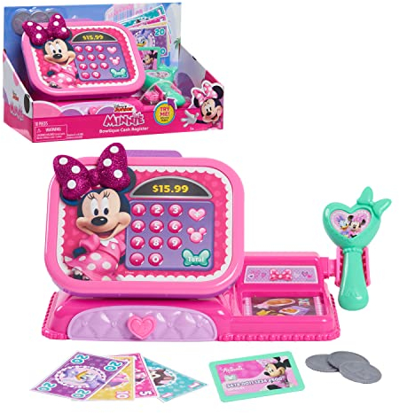 Disney Junior Minnie Mouse Bowtique Registrierkasse mit Soundeffekten, zum Stylen und Spielen, Kinderspielzeug ab 3 Jahren von Just Play