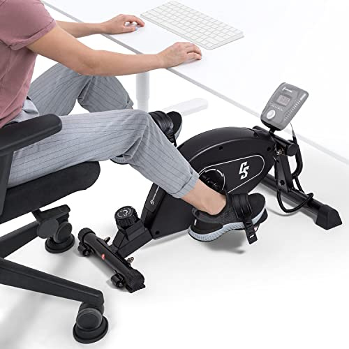 Capital Sport Velo d Appartement, Mini Vélo d'Exercice Cardio-training pour le Bureau, Pédalier 8 Niveaux de Résistance Magnétique, Bluetooth, Vélo d'appartement Pliable, Pedalier home trainer velo