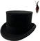 Willheoy Zylinder Hut Herren Steampunk Melonen Hut Damen Wollfilzhut Schwarz Erwachsene Zylinder Hut Hoch aus Wollfilz Partyhut Kostüm Karneval Fasching