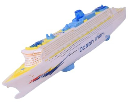 HEMOTON Juguete Eléctrico Barco Crucero Infantil con Luces Led Intermitentes Sonido Realista Diseño Modelo Náutico para Niño Niña y Niñas De Años