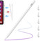 Stylet pour Apple iPad (2018-2024), avec Précision au Pixel Près & Sensible à l'inclinaison & Rejet de la Paume, pour iPad 10/9/8/7/6,iPad Pro 11/12.9/13 M4, iPad Mini 6/5,iPad Air 5/4/3/M2(Blanc)