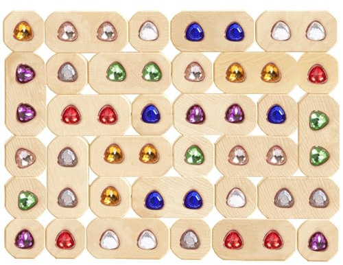 Regenbogen Stapelspielzeug Aus Holz, 32pcs Bausteine Spielzeug Regenbogen Set, Regenbogen Stapelblock, Regenbogenturm-Stapelspiel Aus Acryl, Stapelspielzeug für Jungen und Mädchen zum 3–6 Geburtstag