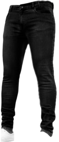 Herren Destroyed Stretch Jeans Coole Mode Skinny Slim Fit Hip Hop Hose Vintage Party Freizeithose mit Taschen