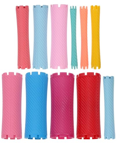 FOYTOKI Rulos Cabello Térmicos 100 Pcs Barra para Permanente Abs Antideslizante Herramientas para Rizar el Cabello Salón y Uso Familiar Colores Surtidos