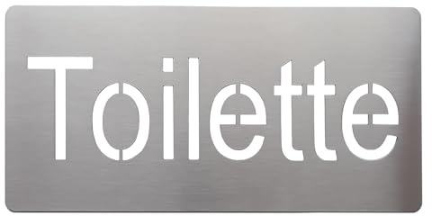 GUIZZO Creart - Targa Personalizzata Acciaio Inox per Locali Pubblici, Targhetta Personalizzata Bagno Donna, Uomo, Disabile, Targhetta Porta Ingresso Toilette Servizi Igienici Made in Italy, 20x10H cm