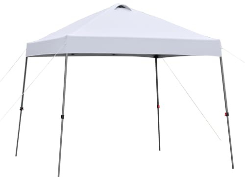 Outsunny Carpa Plegable 3x3m Impermeable Marco de Acero Blanco
