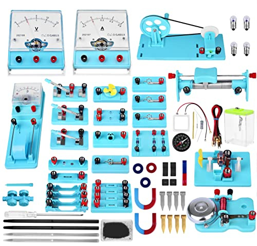 Mysterystone Science Experiment for Kids Electricity and Magnetism Kit for Students Stem Kit Physics Lab Basic Circuit Board Kit for Learning Starter