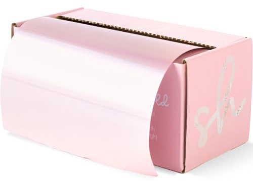 Simply Hair Hair Foil Roll – 100m Embossed Medium Weight Roll with Built-In Cutter – Custom Length Foil for Hair Dye, Highlights & Balayage - No-Slip Grip - 12.7cm - Rose Gold