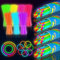 DELEE Lot de 400 bâtons fluorescents pour fête d'Halloween avec connecteurs de bracelet, colliers fluorescents pour enfants, fournitures de fête, mariage, festival, décoration de Noël