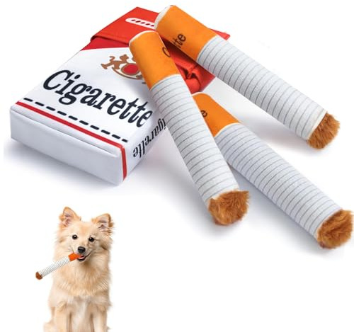 YGJT Giocattoli per Cani Divertenti Che Squittiscono, per Noia, a Forma di Sigaretta, Interattivi per Piccola e Grande Taglia