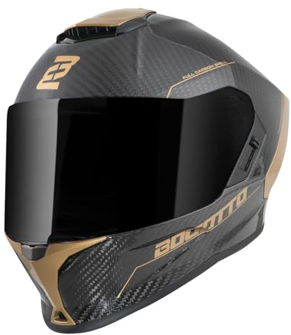 Bogotto Phantom Carbon Helm, schwarz/gold, XS