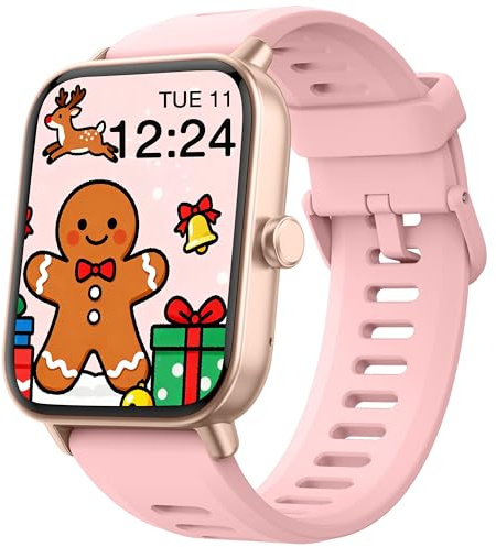 Kids Smart Watch, Kids Watch No Phone Needed Heart Rate & Sleep Tracker, Stress & SpO2 Monitor, 1.8'' Fitness Tracker Step Counter, Alarm Clock, Games, Swimming Watch for Boys Girls Teens Aged 5+