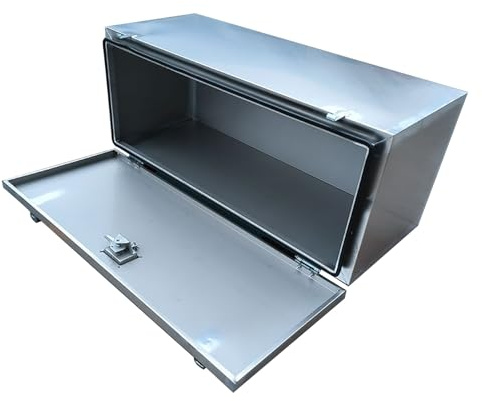 Caisse de Transport en Aluminium, Boite de Rangement, Transport Box, Pour Benne de Camionnette, Caravane, Camping-Car, Coffre de Rangement étanche avec Serrure et Clés(50x50x50cm/19.5x19.5x19.5in)