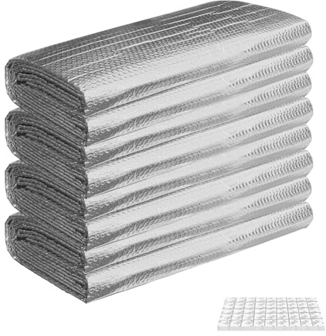 ZUIWAN 6MM Thick Garage Door Insulation Kit - 16P Reflective Aluminum Panels (24x48) with 120 Tapes, Thermal Shield for Summer Heat & Winter Cold