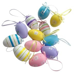 BEALIFE Huevos de Pascua de Espuma a Granel para Manualidades, diseños Variados, decoración para Fiestas, atrezzo para fotografía. Se Pueden Colgar Donde Quieras. Huevos Artificiales pájaro para