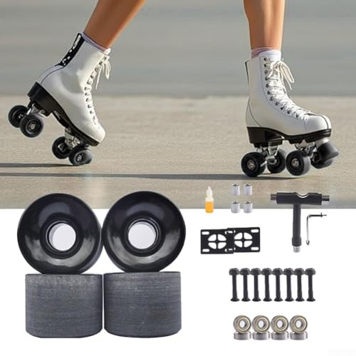 Kit di riparazione ruote skateboard con cuscinetti, distanziatori e rondelle per una manutenzione efficiente e silenziosa, per una guida fluida su skate park e strade (B)