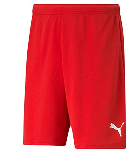 PUMA Herren Teamrise Shorts, Puma Red-puma White, M EU