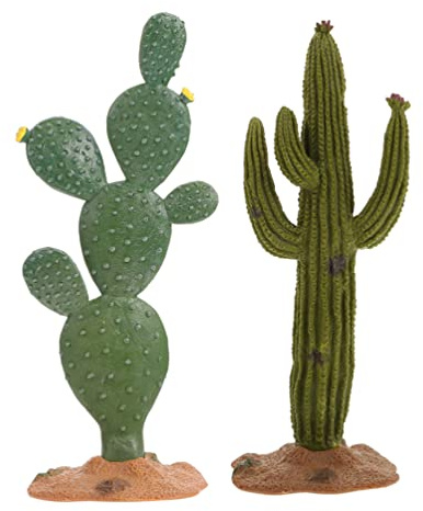 BESPORTBLE Terrarium Cactus Plants, 2Pcs Reptile Plants Terrarium Decor- 5. 5Inch Simulation Cactus Plant Landscaping Decoration for Tortoise Lizard Gecko Bearded Dragon