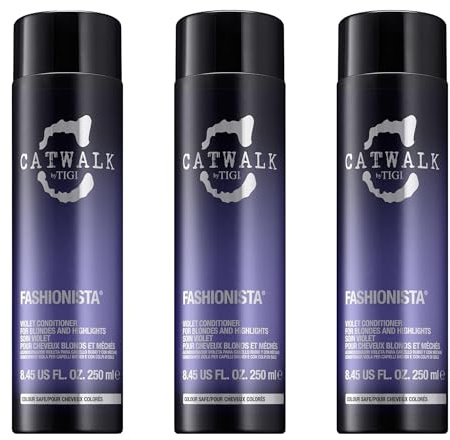 Fashionista Violet Purple Conditioner for Blonde Hair – 250ml (Pack of 3) – Toning, Hydrating, and Enhancing Brightness for Luminous Blonde Hair