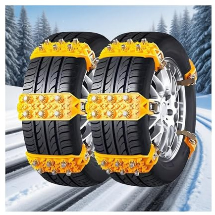 Auto-Schneeketten für Volkswagen ID.Buzz 2022-,10er-Set Anti-Rutsch Schneeketten - Für Eis und Schnee, Einfache Montage, Kältebeständiges Material, Ganzjahresnutzung