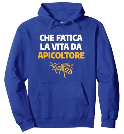 Che Fatica La Vita da Apicoltore Apicoltura Felpa con Cappuccio, Unisex per Adulti, Blu Reale, XL