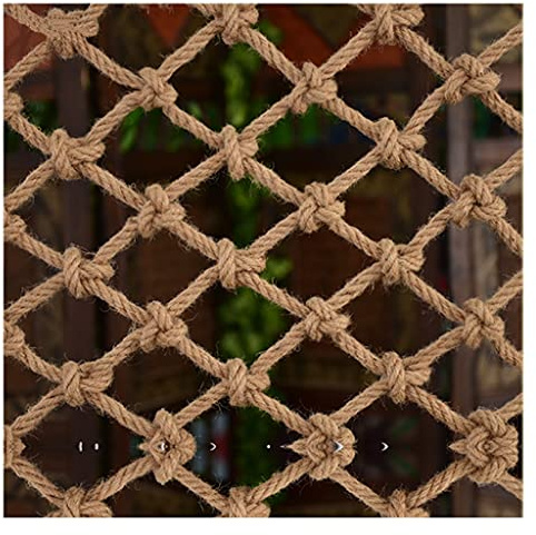 Rete di sicurezza per scale per bambini, rete per recinzione da giardino, rete intrecciata in corda di canapa, adatta per decorazioni natalizie