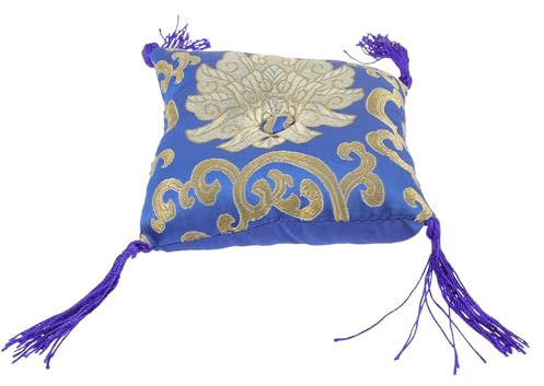 LIGHTAOTAO Cuscino per Ciotola Sonora Buddista Stile Nepal Blu, Pratico e Protettivo per Campane Tibetane Design Decorativo e Aspetto Elegante Colore Casuale