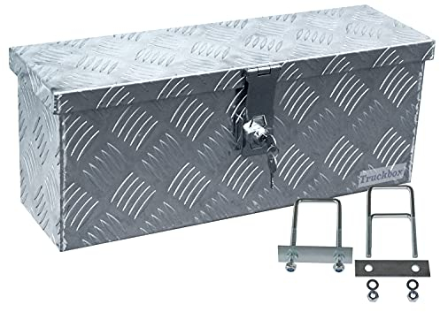 Truckbox D015 inkl. MON4002 Edelstahlhaus Werkzeugkasten, Deichselbox, Transportbox, Alubox, Alukoffer, Deichselkasten, inkl. Montagesatz, Montageset