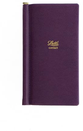 Letts of London Legacy Slim Pkt Address book Purple