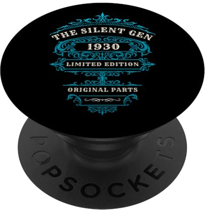 Vintage Geburtstag, stille Generation 1930, blau, Originalteile PopSockets mit austauschbarem PopGrip