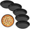 Pizzablech 6er Set, Pizza Backblech Rund Ø 23.3 cm, Carbonstahl Pizzapfannen, Antihaftbeschichtet Pizzabackbleche Set, Rund Backblech für Kuchenblech, Quiche Backform, Pizzateller für Backen