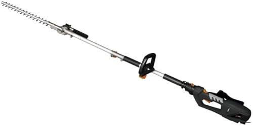 HYCHIKA Cortasetos Electrico Telescopico 900W, Cortasetos Telescopico, Extensible 200-250 cm, Cabezal Pivotante +90°~-45°, Doble Interruptor y Doble Asa, para Podar Césped, Arbustos y Setos