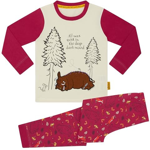 Gruffalo Girls/Unisex 100% Cotton Long Pyjama Set - 2-3 Years 98cm Raspberry