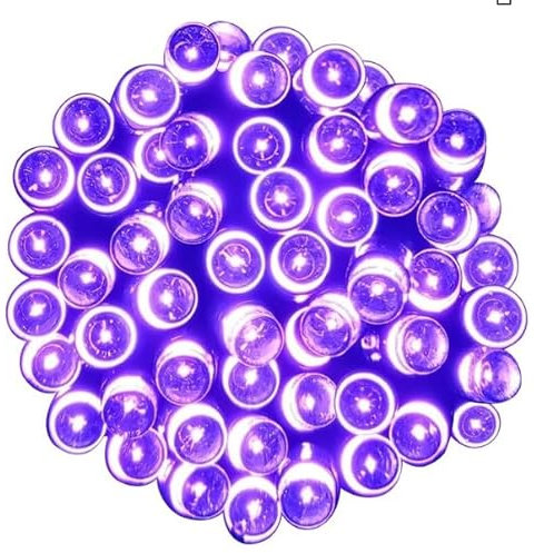 RunQiao 72ft/22m 200 Led Solar Lights Outdoor Garden Fairy String Lights Xmas Christmas Tree Lights Waterproof 8 Modes Purple