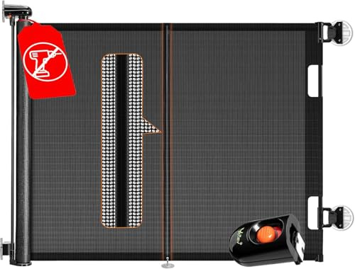 Ycozy Barrera Seguridad Niños Escalera sin Taladro Extensible 0-150cm Puerta Escalera Bebé Seguridad Retráctil con Diseño Barra Reforzada, Valla para Perros Infantil Pasillo Interiore Exteriore