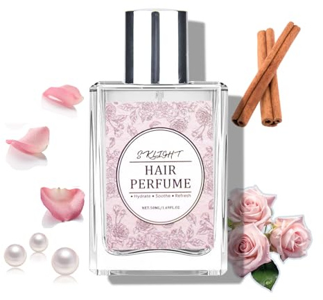 Fvquhvo Hair Perfume for Women, Long Lasting Pheromone Perfume, Hair and Body Mist, Romantic Rose Scent, Hydrates and Nourishes, 50ML