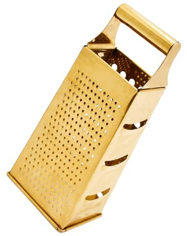 GANAZONO Rallador de Acero Inoxidable Dorado Multiusos para Cocina, Resistente al Óxido, Adecuado para Cortar Verduras, Frutas y Queso Facilidad