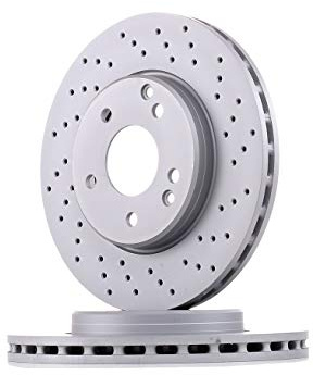 ZIMMERMANN 400.1435.52 2x Bremsscheiben Vorne Ø288mm innenbelüftet gelocht Kompatibel mit MERCEDES-BENZ C-Klasse Limousine W203 210421241264 2104212412 2034210312