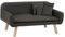 Lycce Hundesofa Kunstleder Graubraun 103cm x 60cm x 50cm
