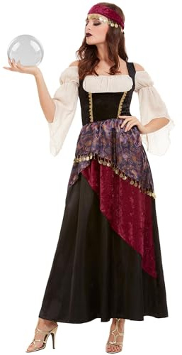 Smiffys Deluxe Fortune Teller Costume, Black Halloween und Karneval
