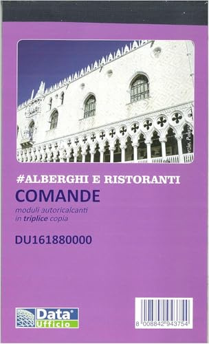 Blocchi Comande 3 Copie Autoricalcanti Confezione 30 Blocchi DU-16188 25 Fogli x 3