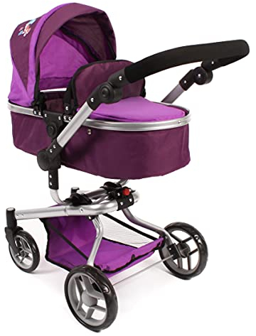 Poussette de poupée Yolo, Poussette combinée 2 en 1 pour Enfants de 4 à 8 Ans