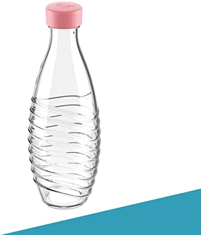 SodaNature® 2X Premium Flaschendeckel für SodaStream Crystal Flaschen | Hochwertige Deckel in wunderschönen Farben | Auslaufsicher & spülmaschinenfest | Zubehör in edler Geschenkverpackung (Rosa)