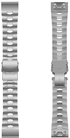 Titan Easy Watch Band Metallarmband 22 mm für Garmin für Fenix, silber, 26 mm