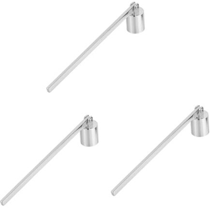 Amosfun 3pcs Flame Snuffer Candlesnuffer Candle Accessory Decor Candle Stainless Steel Easy to Pivot