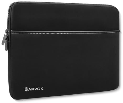 ARVOK 15 6 16 tum laptopfodral för MacBook Air/Pro 15-16 tum, notebook dator surfplatta fodral för HP/Dell/Lenovo/Asus/Acer/Samsung, vattentåligt neopren laptopfodral med ficka, svart