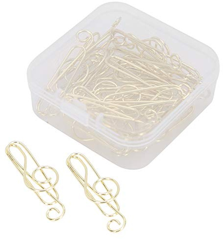 Musique Légère -Binder-Slemage de Boues de Papier pour Artisanat en Fil de Fer, Support de Papier D'urgence de 20pcs pour les Signets et Marquage du Calendrier au Bureau (GOLD)