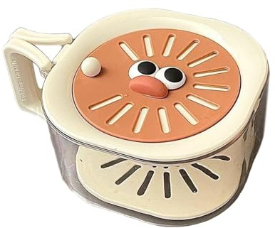 FLCPJGV Scolapiatti Multiuso con Coperchio Pieghevole E Setaccio, Dal Design Cavo, Realizzato in PP, per Sciacquare, CaffÈ